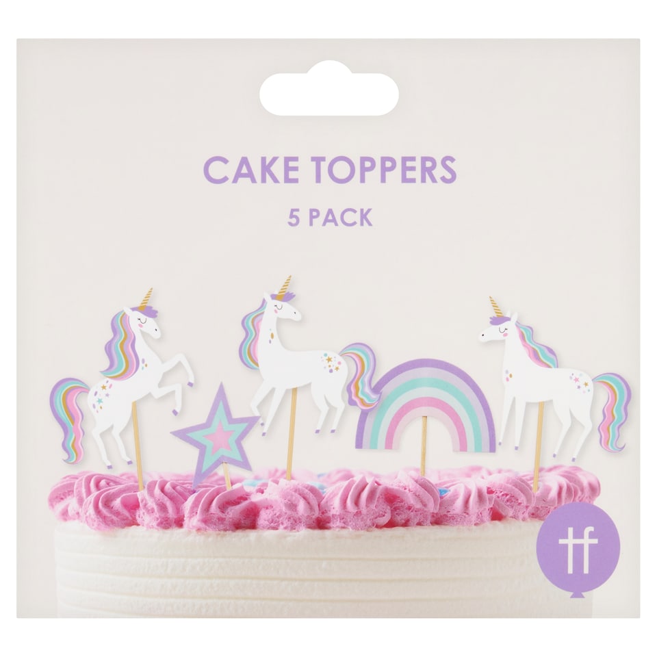 Cake Topper Unicorn 5 Pack
