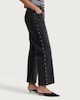 image 1 of OH ME OH MY Studded Wide Leg Jeans in Black