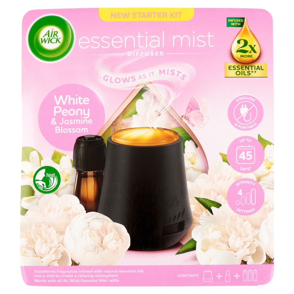 image 1 of Air Wick White Peony & Jasmine Blossom Air Freshener and Refill 20 ml