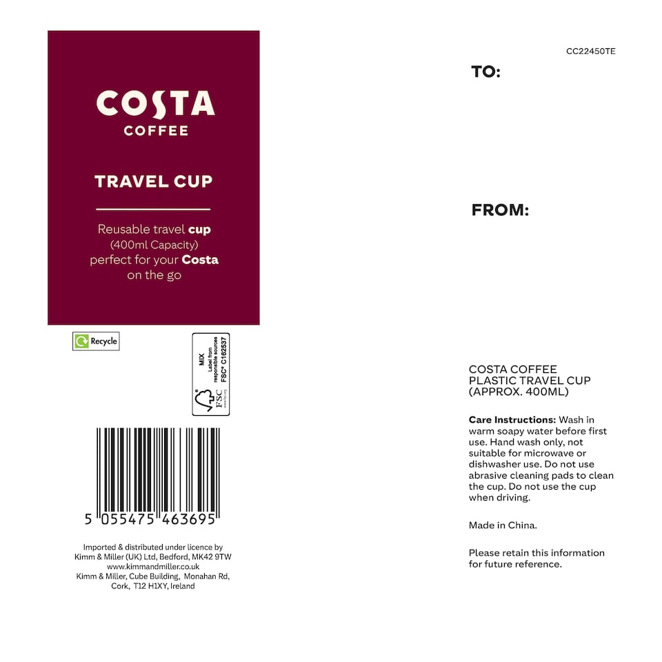 image 1 of Costa Coffee Festive Travel Cup Christmas Gift Assorted