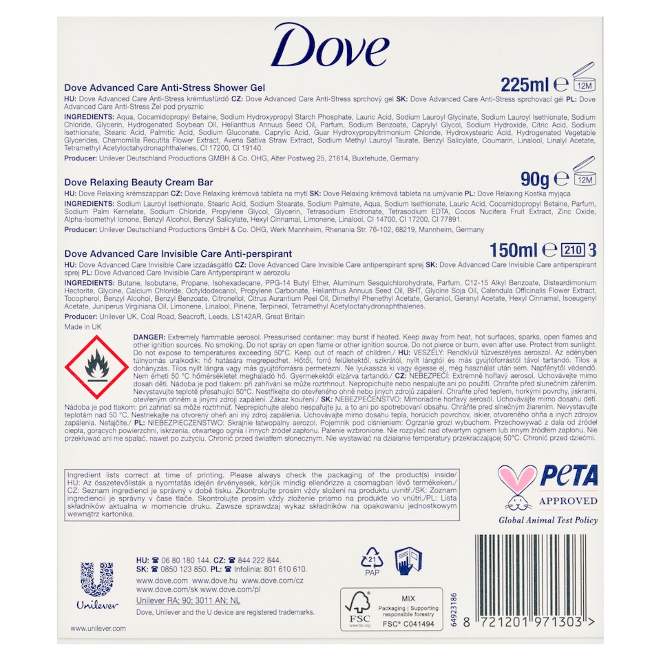 Obrázek 1 pro produkt Dove Antistress prémiová kazeta pro ženu
