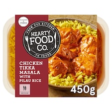 Hearty Food Co. Chicken T.Masala& Pilau Rice 450G