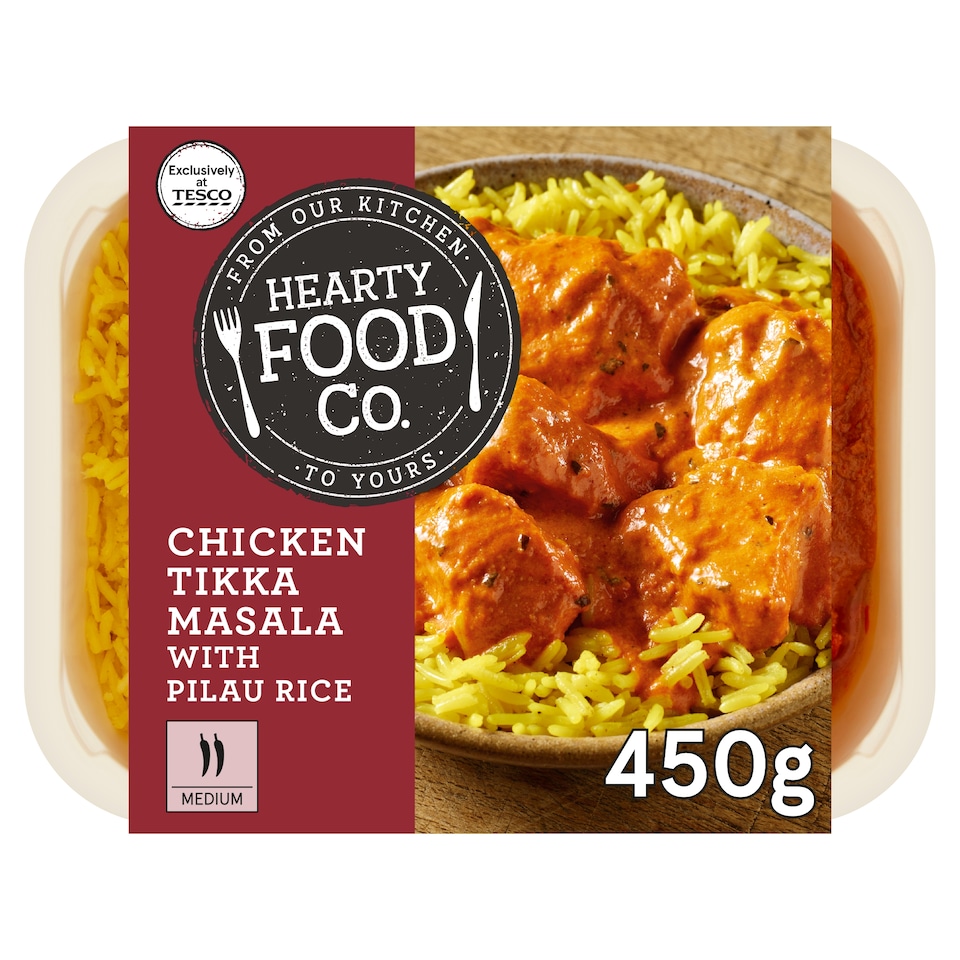 Hearty Food Co. Chicken T.Masala& Pilau Rice 450G