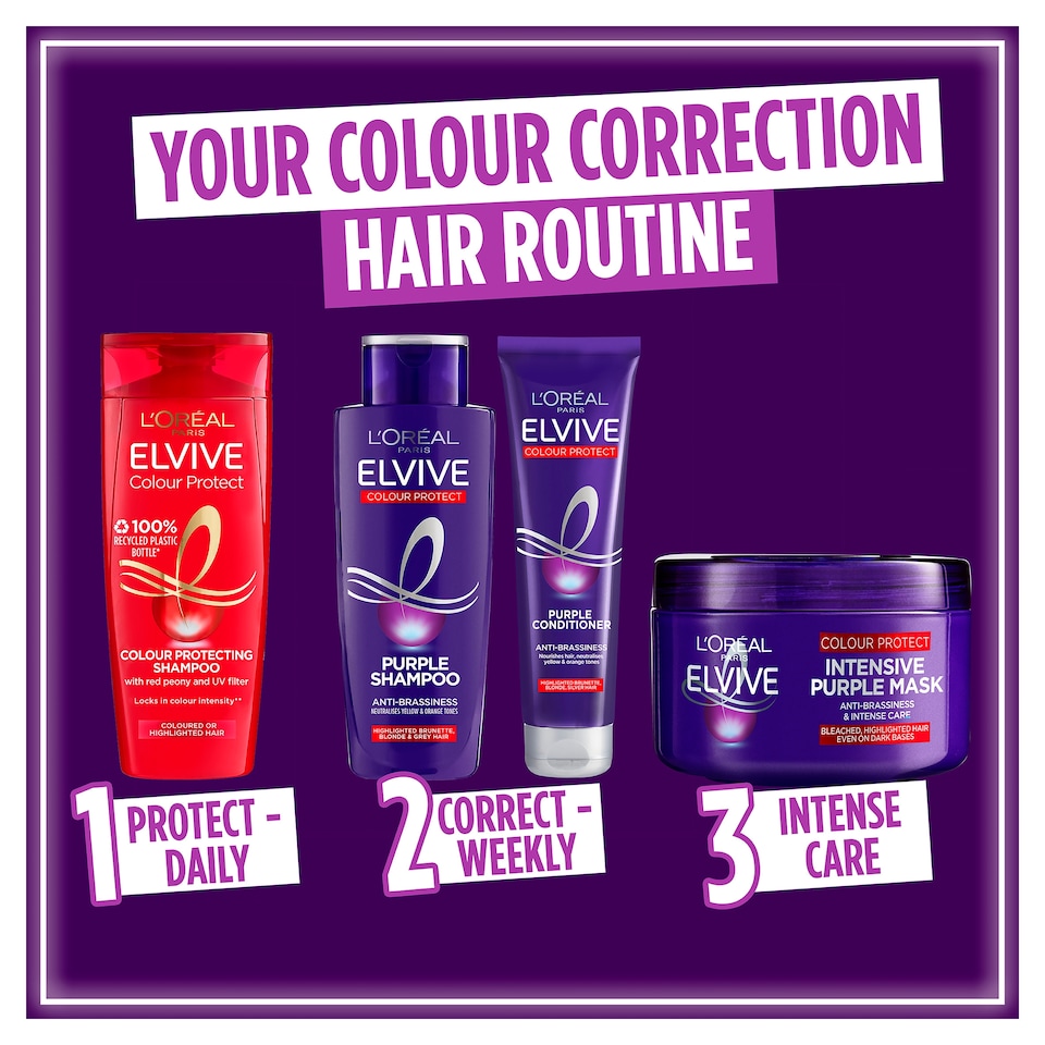 image 1 of L'Oreal Elvive Colour Protect Purple Conditioner 150Ml