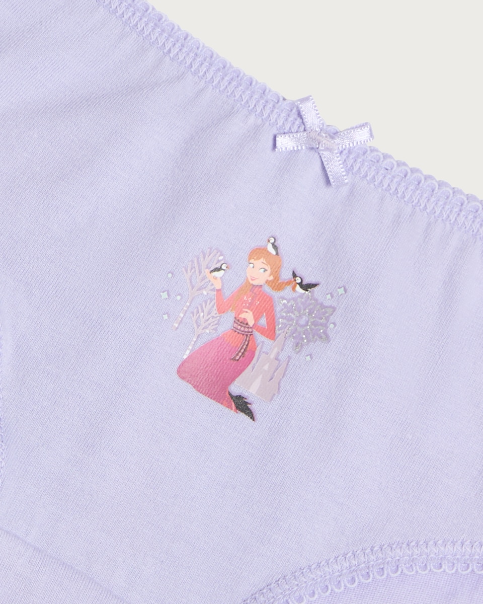 image 1 of Disney Frozen Print 5-Pack Pure Cotton Knickers in Multi
