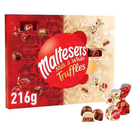 Maltesers Milk & White Truffles Advent Calendar 216G Tesco Groceries