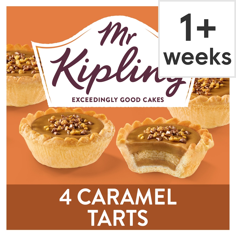image 1 of Mr Kipling Caramel Tarts Cake 4 Pack