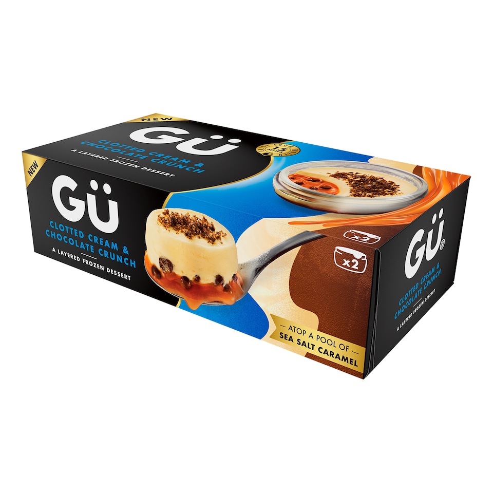 image 1 of Gu Clotted Cream & Chocolate Crunch Frozen Dessert 2x80g
