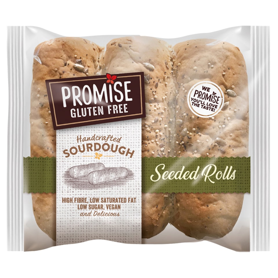 Promise Gluten Free Sourdough Seeded Rolls 3 Pack 210G