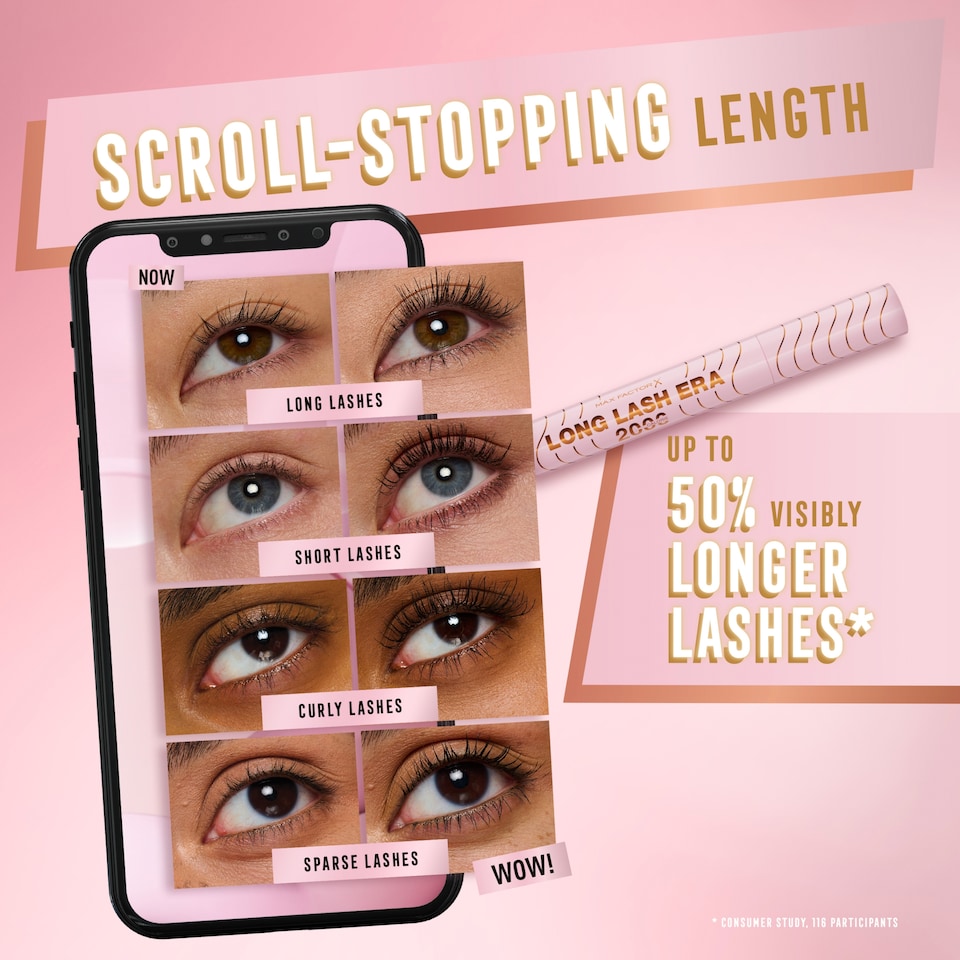 image 1 of Max Factor 2000 Calorie Long Lash Era Mascara Black Brown 7.8ml