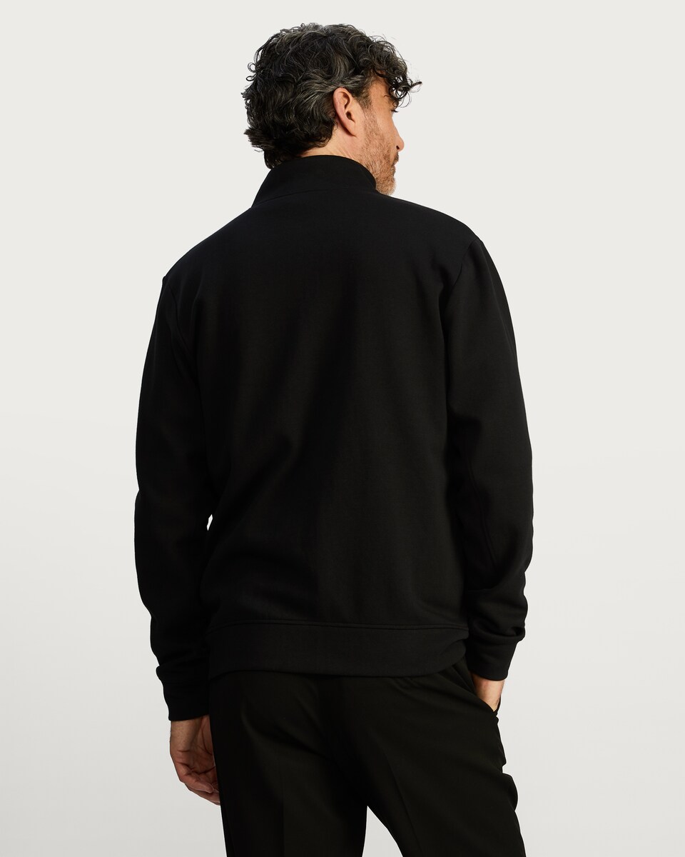 image 1 of F&F Quilted Front Zip Up Jacket in Black
