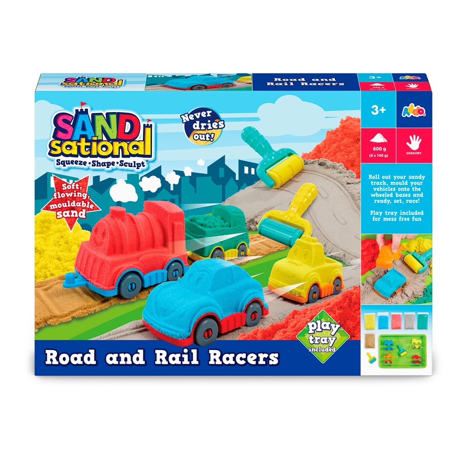 Obrázek 1 pro produkt Addo Sand Sational Road and Rail Racers hrací sada