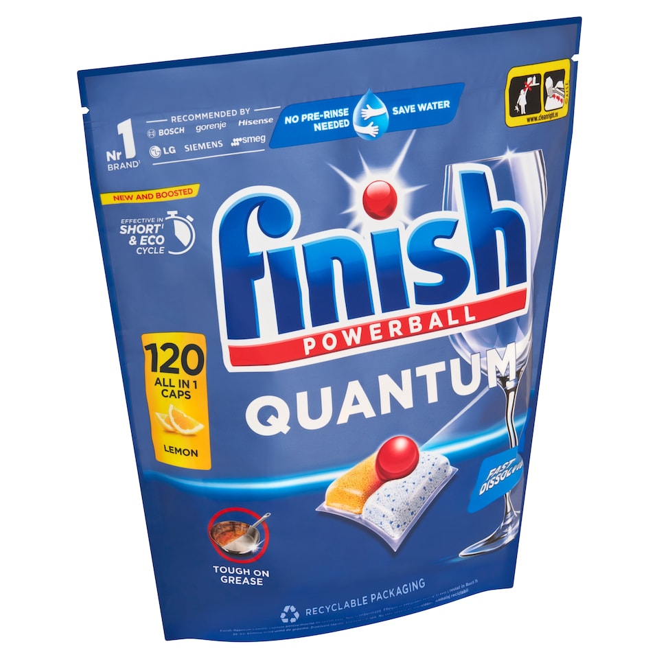 Obrázek 1 pro produkt Finish Quantum kapsle do myčky nádobí - Lemon 120 ks