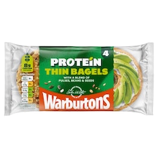Warburtons Thin Sliced Seeded Protein Bagels 4 Pack