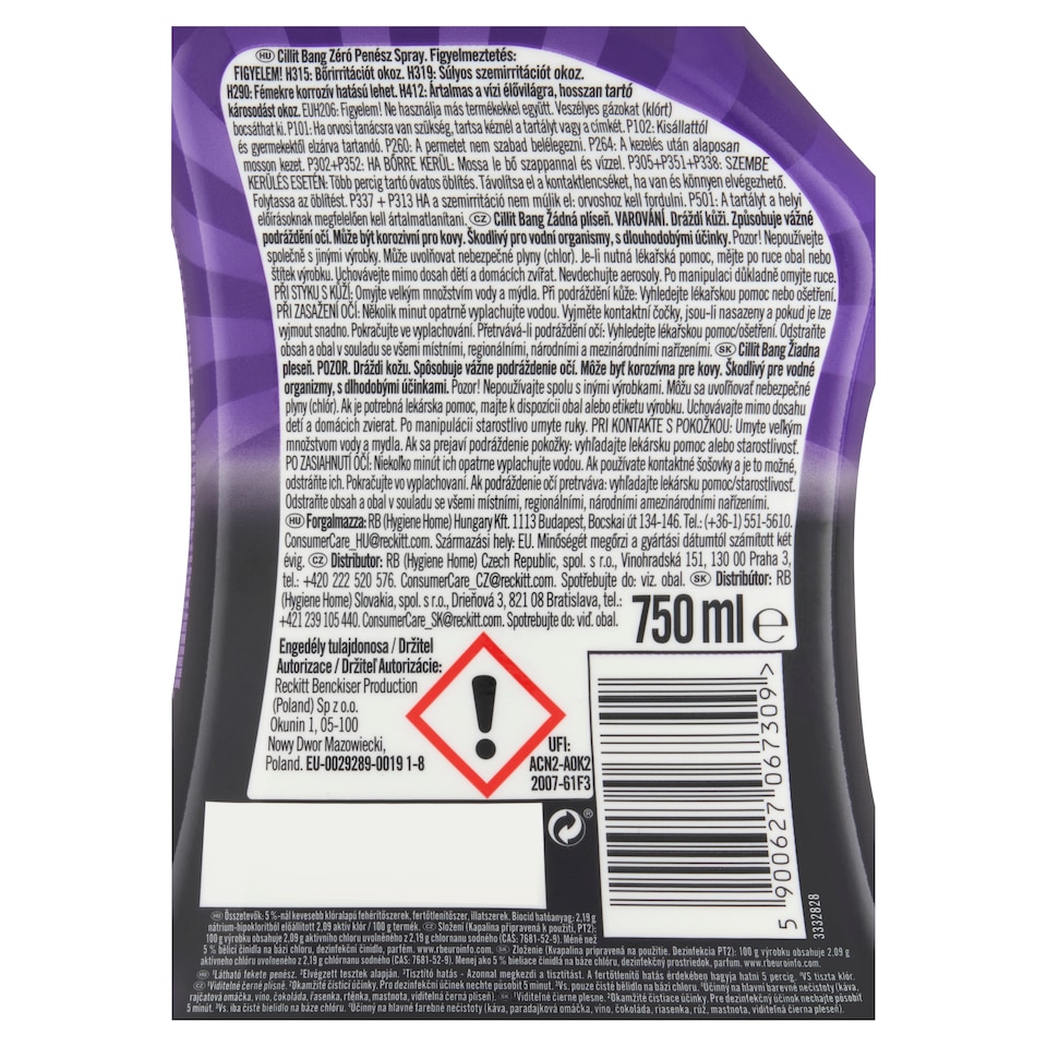 Obrázek 1 pro produkt Cillit Bang Expert žádná plíseň 750ml