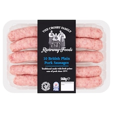 Riverway Foods 10 British Pork Sausages 568G