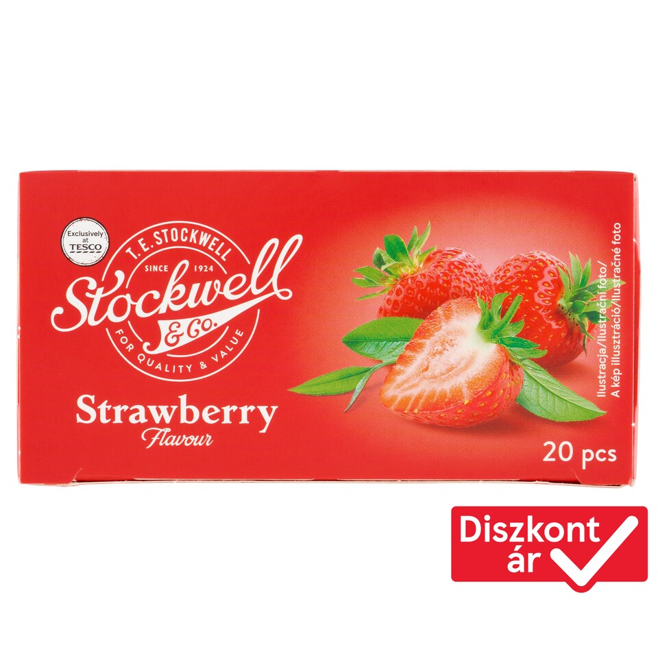Stockwell & Co. Strawberry Flavour Fruit Tea 20 Tea Bags 40 g