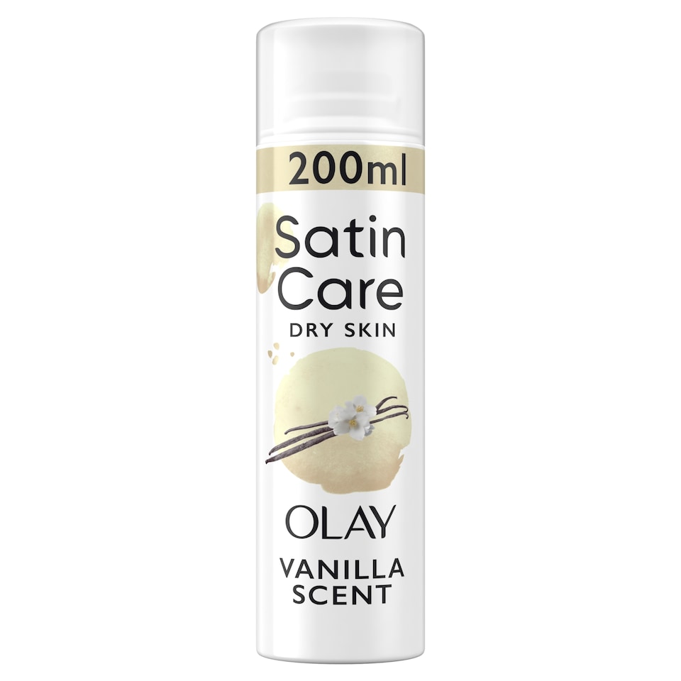 Gillette Satin Care Női Borotvazselé, Vanilla Scent with Olay, 200 ml 1. kép
