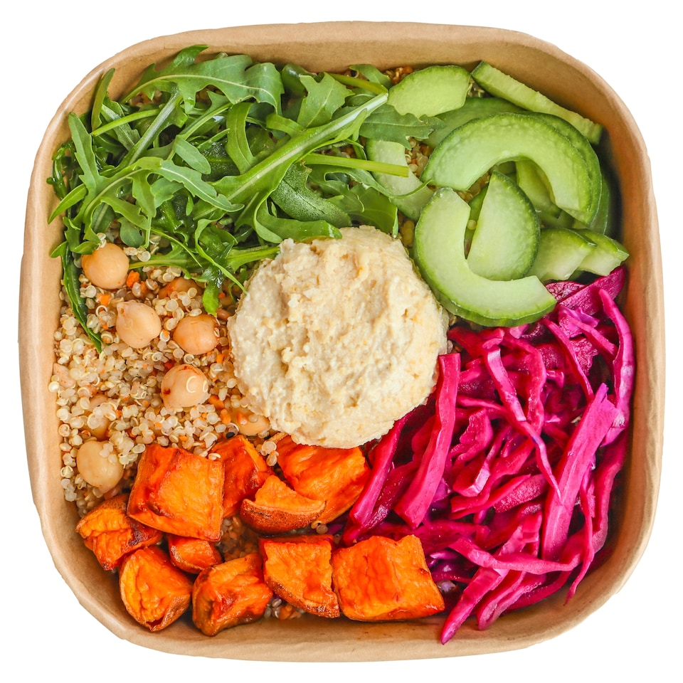 image 1 of Pollen & Grace Mezze Houmous + Rainbow Veg Grain Bowl 275g