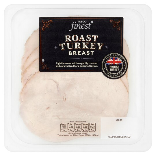 Tesco Finest British Turkey Breast 180G Tesco Groceries