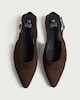 image 2 of F&F Pointed Toe Slingback Shoes in Brown