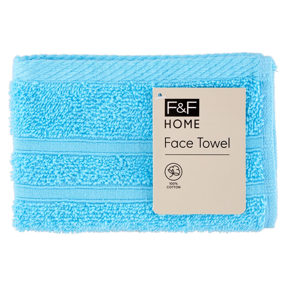 F&F Home Blue Face Towel 30 x 30 cm