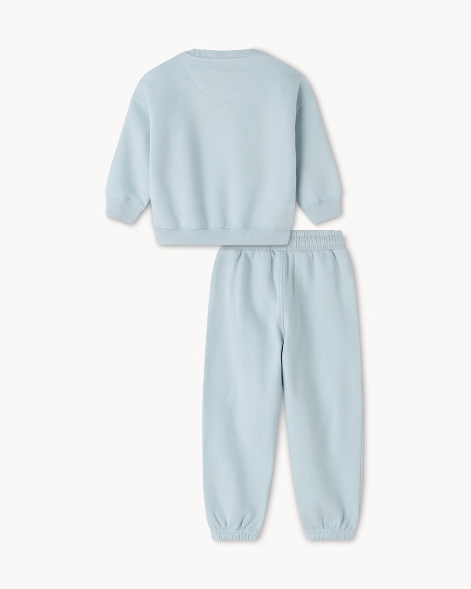 image 1 of F&F Boys 2-Pack Cotton Rich Sweatshirt and Joggers Set in Blue