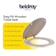 image 3 of Beldray White Oak Wooden Toilet Seat