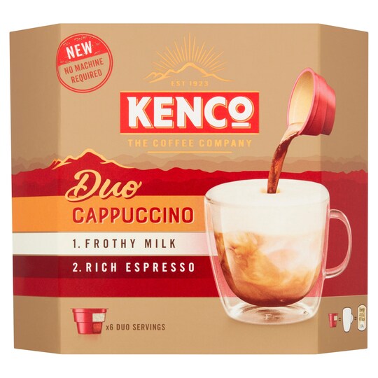 Kenco Duo Cappuccino Instant Coffee 6X24g Tesco Groceries
