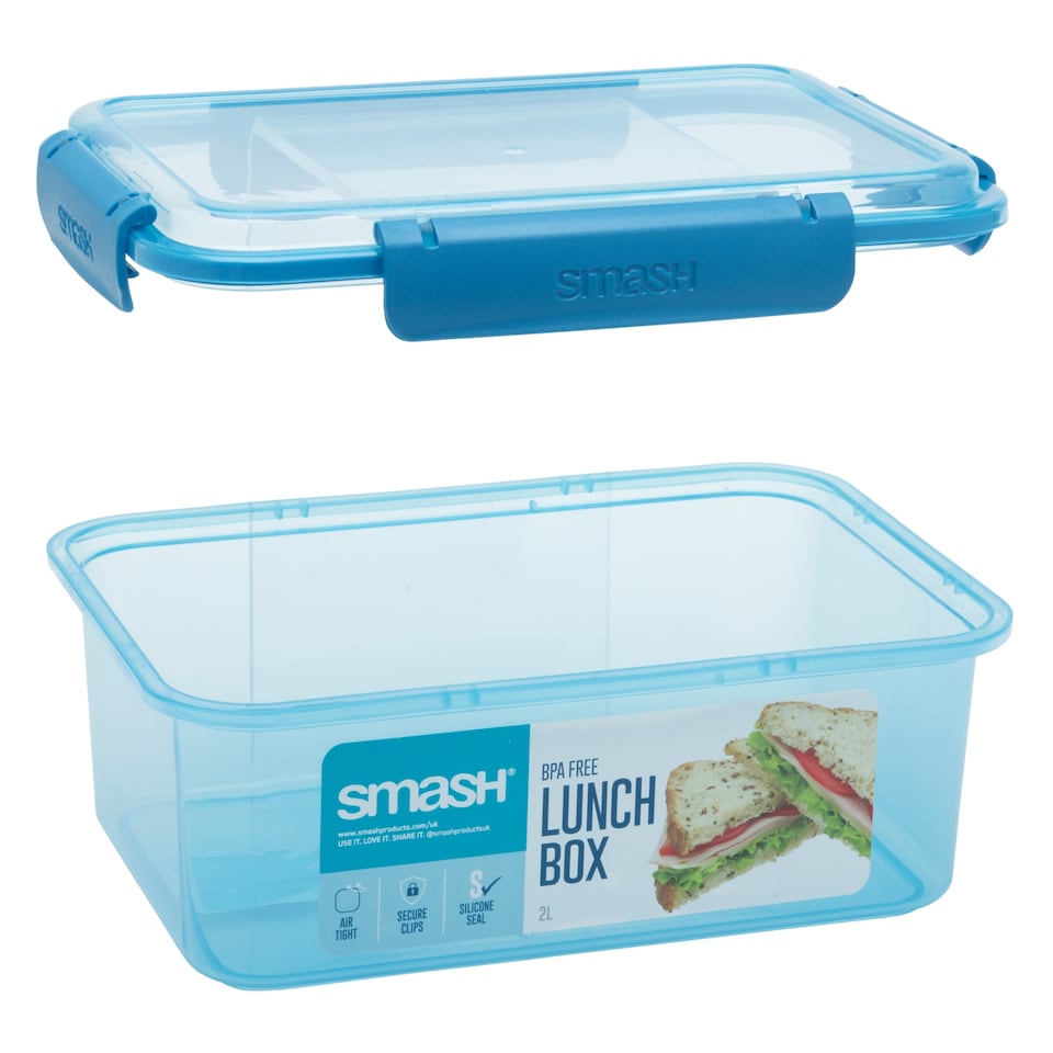 image 1 of Smash Blue Lunch Box 2L 