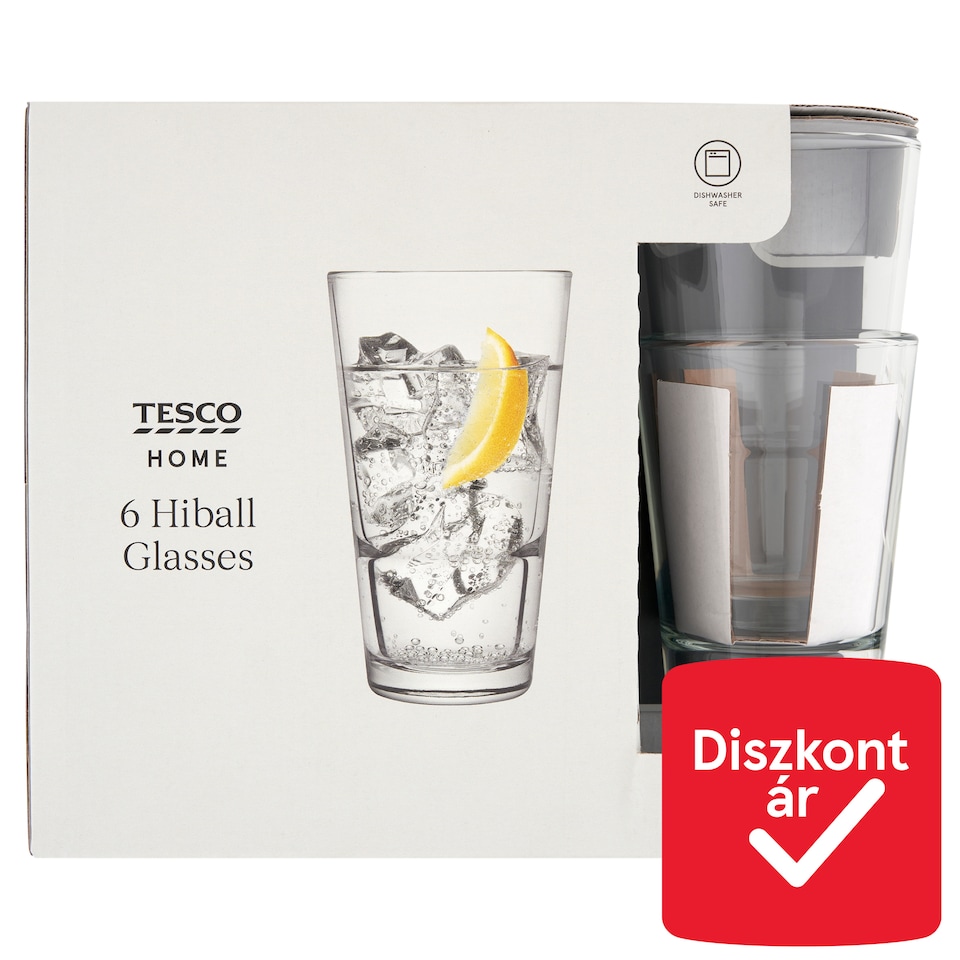 image 1 of Tesco Home 420 ml Hiballs Glasses 6 pcs