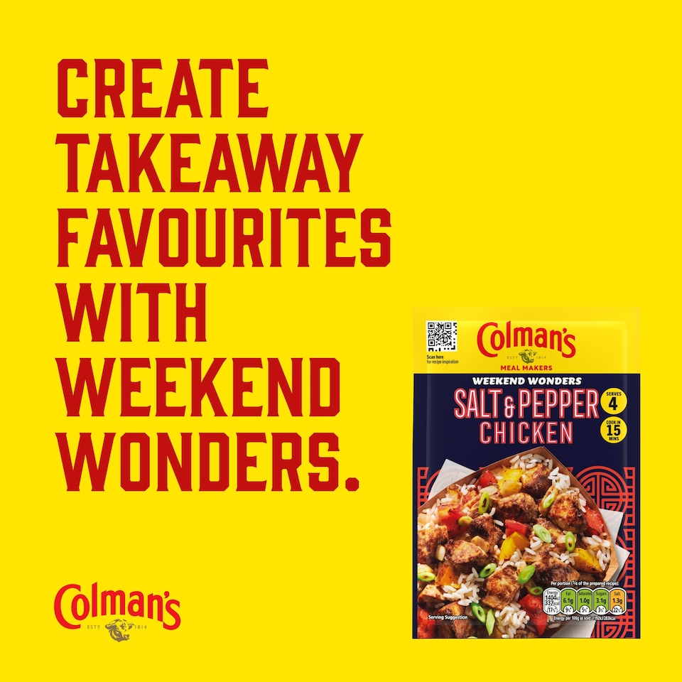 image 1 of Colman's Weekend Wonders Salt & Pepper Chicken recipe Mix 23G