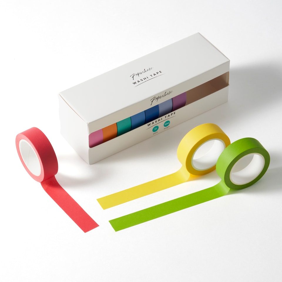 image 1 of Paperchase Rainbow 10 Washi Tapes