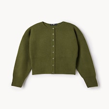 F&F Knitted Long Sleeved Cardigan in Olive