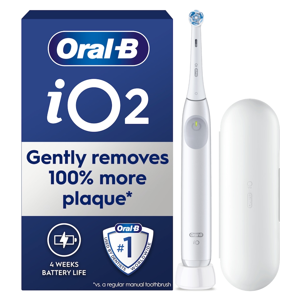image 1 of Oral-B iO Series 2 Clean & Care White Electric Toothbrush & Travel Case