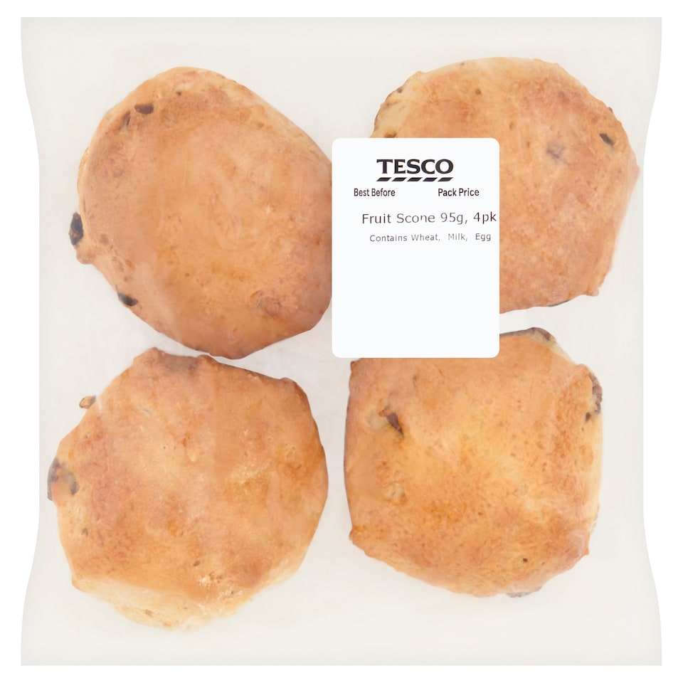 Tesco Fruit Scone 4 Pack