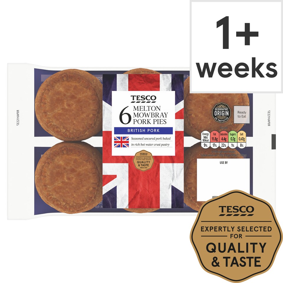 Tesco 6 Mini Melton Mowbray Pork Pies 300G Tesco Groceries