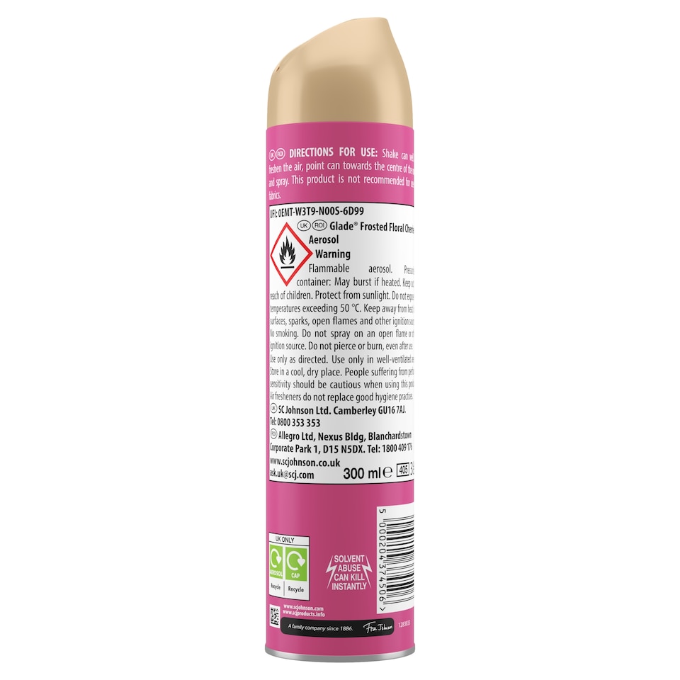 image 1 of Glade Aerosol Frosted Floral Cherries 300ml 