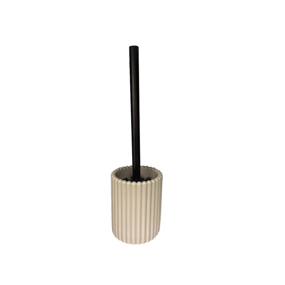 F&F Home Taupe Ribbed Toilet Brush