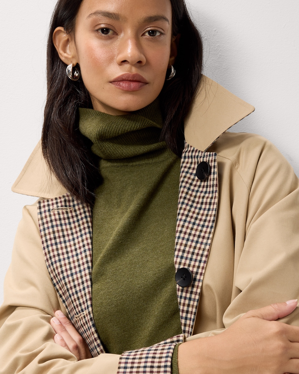 image 1 of F&F Roll Neck Jumper in Olive