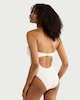 image 3 of F&F Textured Beaded One Piece Swimsuit in Cream
