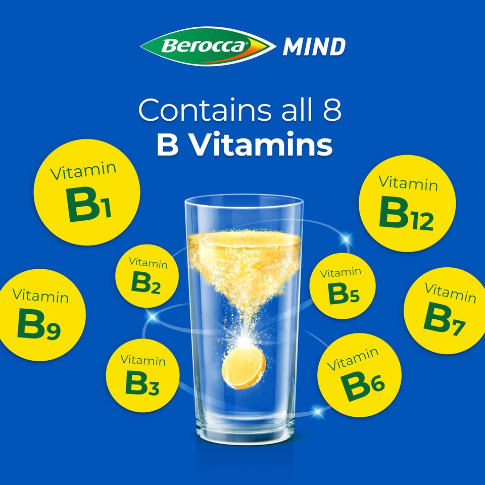 image 1 of Berocca Mind Citrus Effervescent Tablets 15s