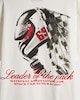 image 5 of NASCAR Print Leader of the Pack Slogan T-Shirt in Cream