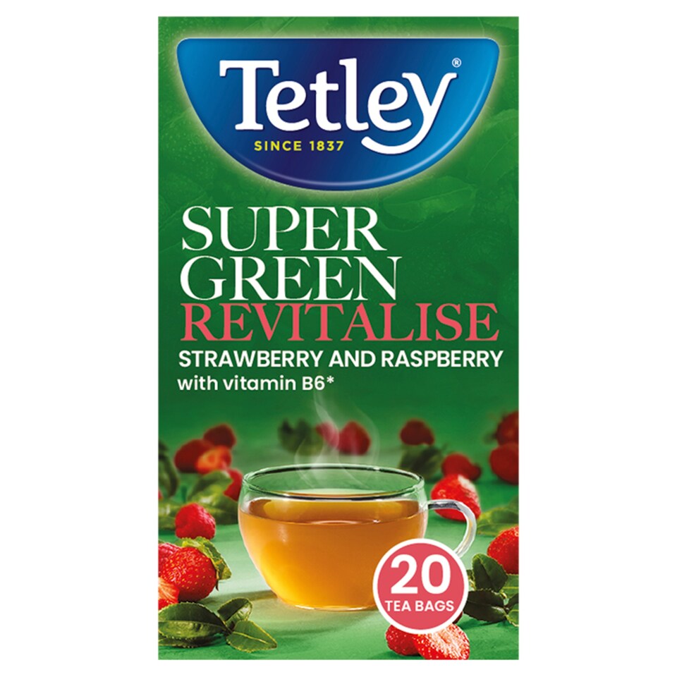 image 1 of Tetley Super Green Boost Strawberry &R/Berry 20S 40G