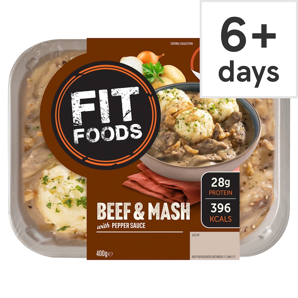 Fit Foods Beef & Mash with Pepper Sauce 400g