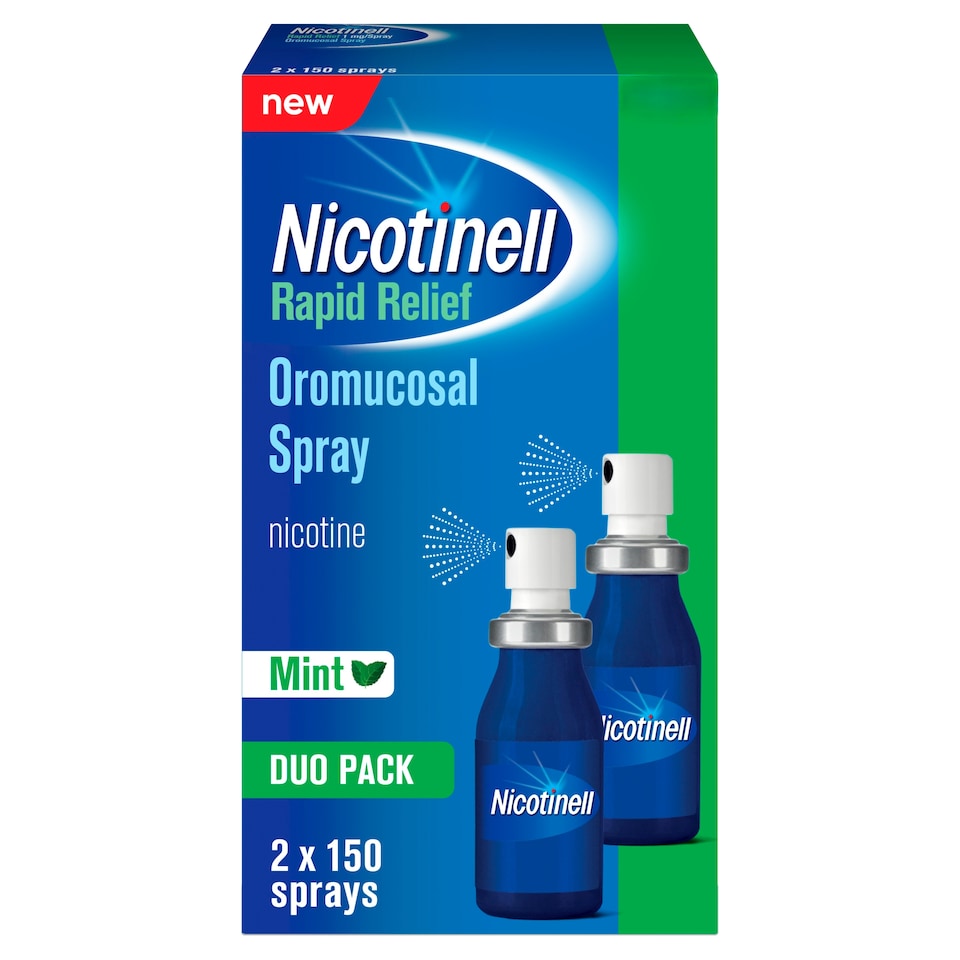 Nicotinell Oral Nicotine Spray Mint 1mg 2 x 13.2ml