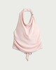 image 4 of F&F Satin Draped Halter Neck Co-ord Top in Pink