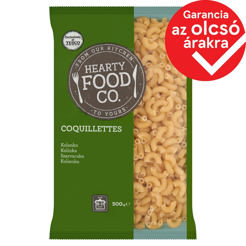 Hearty Food Co. szarvacska tojás nélküli száraztészta 500 g