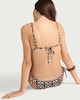 image 3 of F&F Tie Dye Print Triangle Bikini Top in Chocolate