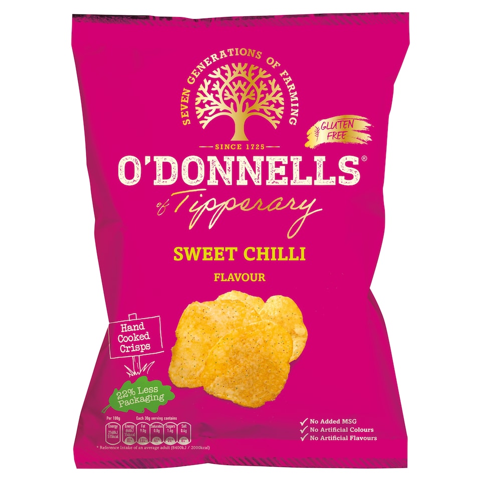 O'donnells Thai Sweet Chilii Crisps 125G